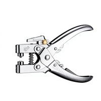 Pince à œillets manuelle à trou unique pour anneaux de protection, anneaux de ceinture et anneaux de reliure, en acier A3, argentée