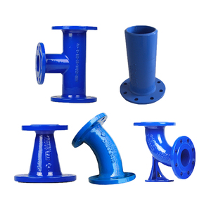 EN545 Neues epoxid beschichtetes Flansch kreuz aus duktilem Eisen 100 mm Rohr verschraubungen aus duktilem Eisen mit Flansch - Product Image 3