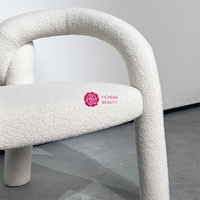 Chaise de dressing ronde blanche moderne de luxe, fabrication sur mesure OEM/ODM Yicheng pour salon, chambre et villa