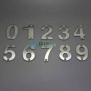 0-9 מצופה כרום נירוסטה דלת מספר סימן - Product Image 5