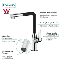 Frascio Filigrane Moderne Commercial En Laiton Pont Monté Eau Chaude Froide Mitigeurs Évier Mélangeur Cuisine Évier Robinet
