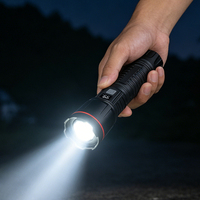 Mini lampe torche LED magnétique rétractable rechargeable 4 fonctions en ABS avec protection contre les surcharges pour le camping, les activités de plein air et les situations d'urgence