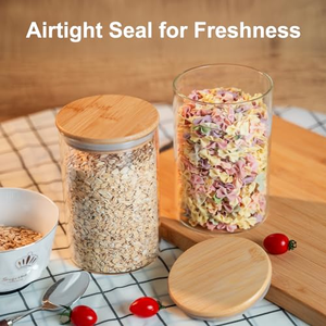 Customized Logo Wholesale Reusable Airtight Kitchen <b>Glass</b> <b>Jar</b> Container Food Storage <b>with</b> <b>Lid</b> - Product Image 2