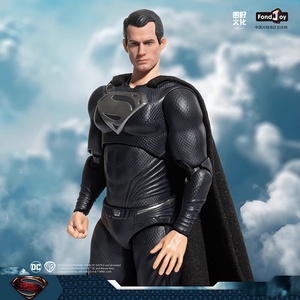 En stock – Figurine d'action authentique DC – Modèle de main <span class=keywords><strong>Superman</strong></span> Noir – Jouet de présentation – Cadeau d'anniversaire pour garçon – Film BVS - Product Image 4