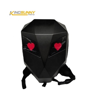 Mochila de Motocicleta Iron Man con Ojos LED Brillantes, Mochila Impermeable para <span class=keywords><strong>Casco</strong></span> de Motocicleta, Mochila Moderna para Ciclismo - Product Image 2