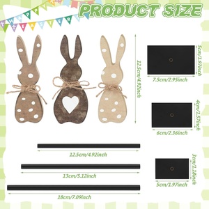 3 uds rústico St Patrick's Day decoraciones de mesa madera irlandesa trébol decoración de Mesa Verde trébol de la suerte bloque signo pintado a mano - Product Image 2