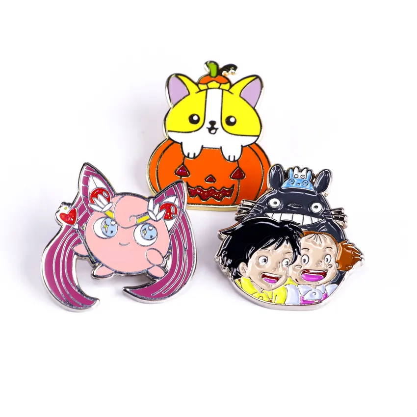 Personaggi dei cartoni animati popolari di vendita caldi distintivo in metallo Anime personalizzato morbido smalto duro Pin Pin bt s corea Kpop smalto Pin