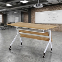 Büro-Klapptisch und -Stuhl-Set, Tragbare Faltbare Möbel mit Rollen, Verstellbarer Besprechungs- und Laptop-Tisch, Anpassbar