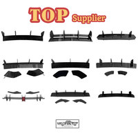Haosheng Diffuseur arrière de voiture Lame de pare-chocs Diffuseur de becquet arrière universel pour BMW G20 F30 E92 F32 F36 F10 Q50 Audi A3 W204