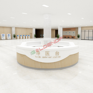 Mostrador de Recepción Moderno de Metal para Hospital, <span class=keywords><strong>Consultorio</strong></span> Médico, Clínica, Estación de Enfermería, Recepción de Clínica Dental - Product Image 3