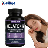 60 Capsules de Mélatonine, Capsules Nutritives Douces Non Accoutumantes, Complément Alimentaire avec Vitamine B6 et Tagar pour Adultes OEM
