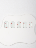 Vente en gros de faux ongles courts carrés à presser, blanc laiteux, rouge, petits cœurs, ongles artificiels, logo personnalisé, faux ongles pour femmes