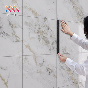 Piastrelle Adesive Impermeabili e Oleorepellenti Effetto Marmo, Facili <span class=keywords><strong>da</strong></span> Installare, <span class=keywords><strong>Carta</strong></span> <span class=keywords><strong>da</strong></span> <span class=keywords><strong>Parati</strong></span> per Decorazione d'Interni - Product Image 3
