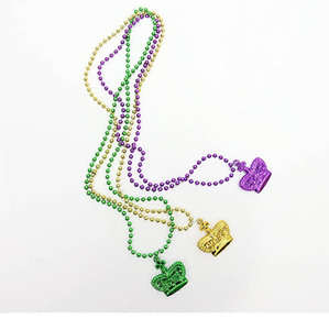 Cá nhân rắn màu Hạt Vòng Cổ-Mardi Gras vương miện đồng xu huy chương nhựa hạt trang trí cho lễ hội Nguồn cung cấp bên - Product Image 5