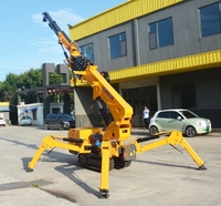 Vente en gros de mini grue diesel CE/EPA Petite grue mobile en caoutchouc Grue araignée lourde sur chenilles de 3 tonnes Prix d'usine