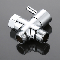 Accessoires de robinetterie sanitaires : Robinet d'angle en laiton F1/2*M1/2*M1/2, Vanne de contrôle de douche, Vanne d'arrêt d'eau, Déviateur pour salle de bain et toilettes