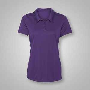 Camiseta Polo Morada Personalizada para Mujer, Manga Corta, Tejido de Punto, Estilo Casual, Color Sólido, 100% Poliéster - Product Image 2