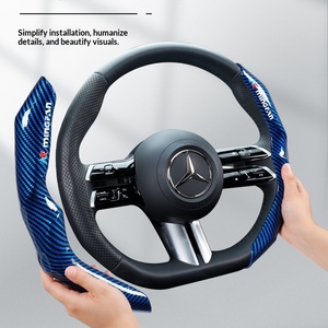 Funda para <span class=keywords><strong>Volante</strong></span> <span class=keywords><strong>de</strong></span> <span class=keywords><strong>Fibra</strong></span> <span class=keywords><strong>de</strong></span> <span class=keywords><strong>Carbono</strong></span> y Cuero Nappa para OLIVER, Ultrafina, Antideslizante, para Todas las Estaciones, Cómoda - Product Image 2
