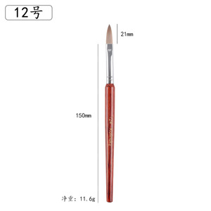 Venta al por mayor de pincel de pelo de visón Nail Art Crystal Pen palo de <span class=keywords><strong>caoba</strong></span> barato Kolinsky Mink Hair acrílico Nail Brush - Product Image 5