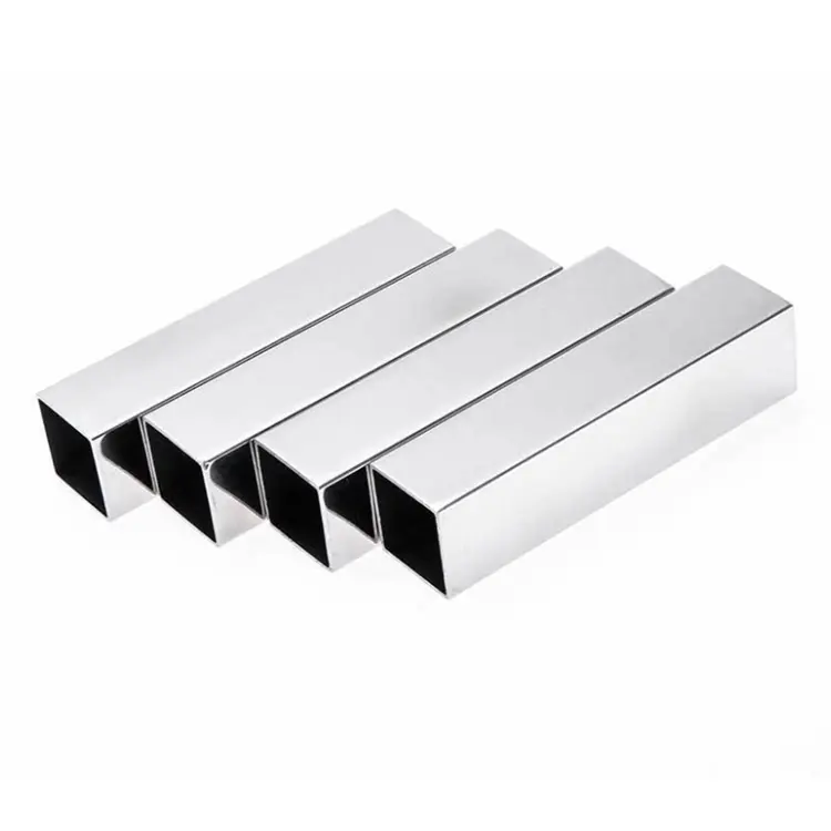 Guaranteed Quality 2 Inch 201 Mirror Polished Stainless Steel Hollow Section Square Tube