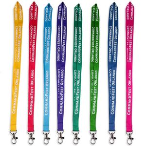 Wholesale Embossing/Silk Screen Printed Solid Color Neck Custom Logo ID Card Holder <b>Lanyards</b> Low Minimum Order <b>Polyester</b> Free - Product Image 1