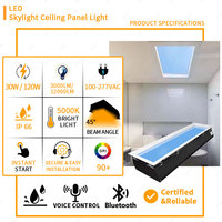 Simulador de Tragaluz LED Artificial Virtual Regulable Bbier, Lámpara de Techo con Control WIFI/Bluetooth/PLC y Funciones Inteligentes