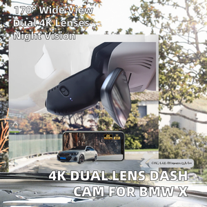 <span class=keywords><strong>Cam</strong></span>éra embarquée WiFi avec double objectif 4K, angle de 170°, capteur G, vision nocturne, enregistreur vidéo, 12-24V, garantie 1 an pour BMW série <span class=keywords><strong>X</strong></span> - Product Image 2