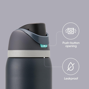 Bottiglia d'Acqua da Viaggio Personalizzabile Senza BPA, Bottiglia Unica in Acciaio Inox con Coperchio e Cannuccia - Product Image 5