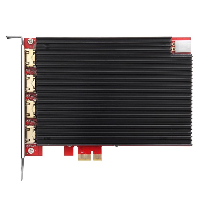 TurBoSight TBS6304X 4K30FPS Video Encoder Modulator 4- Input Encoding Capture PCIe Card for TV Broadcasting Equipment