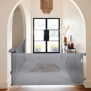 Barrière de sécurité rétractable double en maille pour bébé et chien, pour porte intérieure, <span class=keywords><strong>escalier</strong></span>, <span class=keywords><strong>protection</strong></span> durable, design multifonctionnel - Product Image 1