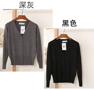 <span class=keywords><strong>Cardigan</strong></span> in maglia primavera autunno <span class=keywords><strong>Cardigan</strong></span> Casual a maniche lunghe con scollo a V in tinta unita maglione da donna - Product Image 5