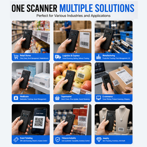Scanner di Codici a Barre 2D Wireless Portatile WCMI, Interfaccia USB, Alta Velocità 300t/s, Disponibile per Uso in Supermercato - Product Image 5