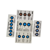 Tarjeta de prueba de cambio de color ecológica a base de cobalto (30%-50%) de 3 puntos para componentes electrónicos, desecante para almacenamiento de PCB, cámara OEM