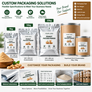Proteína de Cacahuete en Polvo <span class=keywords><strong>para</strong></span> Crema de Cacahuete, Barras Nutritivas <span class=keywords><strong>para</strong></span> Panadería, Fabricante de Alimentos, Grado Alimenticio, Sin OMG, Venta al por Mayor a Granel - Product Image 6