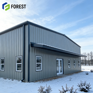 40x40 <b>Heavy</b> Steel Building for Equestrian Arena 300m2 <b>Curtain</b> Wall Modern Design Prefab Warehouse Welding Cutting Steel Workshop - Product Image 1