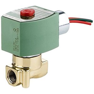 Válvula Solenoide Asco, Tamaño de Tubería 3/8, Cuerpo de Latón, 120/60 110/50 Vdc, Acción Directa, 2 Vías, Normalmente Cerrada, Servicio General - Product Image 1