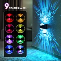 Veilleuse LED pour enfants avec projection blanc chaud, en ABS, alimentation par piles et prise secteur, contrôle par capteur