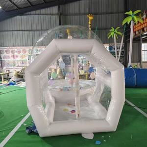 Dôme gonflable en PVC écologique avec plateforme de saut, ballons transparents, tente dôme de <span class=keywords><strong>3</strong></span> m de diamètre, matelas pneumatique pour enfants - Product Image 4