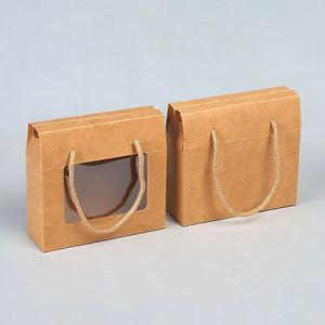 <b>Biodegradable</b> Customized Size Food Delivery Restaurant Brown Kraft Paper Bags <b>Packaging</b> Reusable Shopping Paper Bag With Logo - Product Image 1
