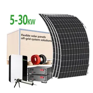 50 100 w ince film güneş panelleri kamp güç banka kapalı ızgara ev sokak için tam kiti sistemi