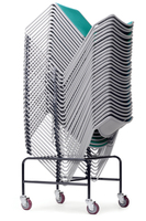 Chaise de conférence ergonomique pour bureau, mobilier commercial, empilable, pour salle de formation, réunion, visiteur, avec structure métallique, vente en gros