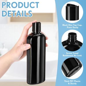 Empty Shampoo Lotions Package 50ml 100ml 150ml 250ml 300ml PET Plastic <b>Bottles</b> with Press Disc Cap - Product Image 3