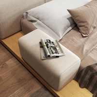 Lit double de style japonais avec technologie chinoise moderne, meubles de chambre à coucher en bois tatami simple avec rangement pour chambre à coucher principale