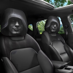 Housses de repose-tête de voiture à imprimé portrait mystérieux, esthétique sombre, ajustement universel élastique, décoration intérieure automobile, vente chaude - Product Image 4
