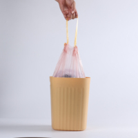 Robuste Müllbeutel mit Kordelzug, hohe Küchenbeutel aus LDPE, reißfeste Einweg-Müllsäcke für den Haus- und Bürogebrauch