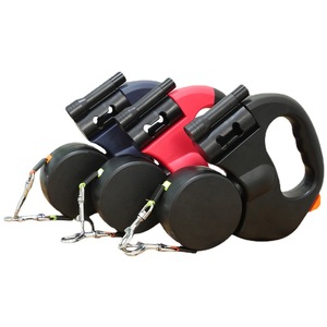 <strong>Automatic</strong> Retractable Double-Headed <strong>Dog</strong> Cat <strong>Leash</strong> 3M Nylon Rope with Solid Pattern Padded Plastic Walkers Ribbon Decorations - Product Image 5