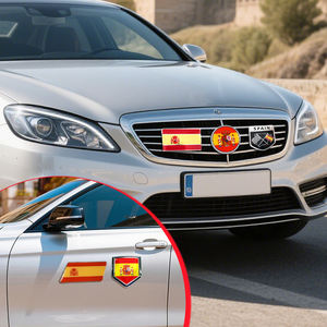 Emblemas Personalizados para Autos con la Bandera de España, Pieza de Repuesto para Parrilla, Medallas de Esmalte, Insignias Nacionales de Carreras, Regalos para Vehículos de la Península <span class=keywords><strong>Ibérica</strong></span> - Product Image 5