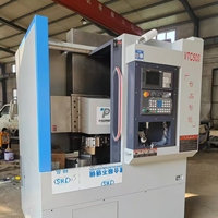 Tour CNC à banc plat haute précision VTC500 pour travaux lourds avec système de commande, mandrin hydraulique et mandrin manuel