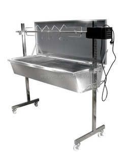 Asador Giratorio Automático Warrior de Gran Tamaño <span class=keywords><strong>con</strong></span> Parrilla para Barbacoa y Protector de Viento Extraíble - Capacidad de 60 kg - Product Image 1