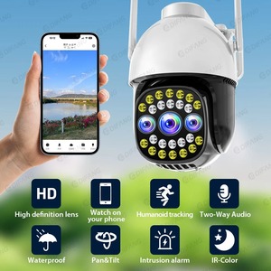 3MP户外无线安全摄像机防水360度彩色夜视人工智能自动跟踪4G SIM LTE监控摄像机 - Product Image 3